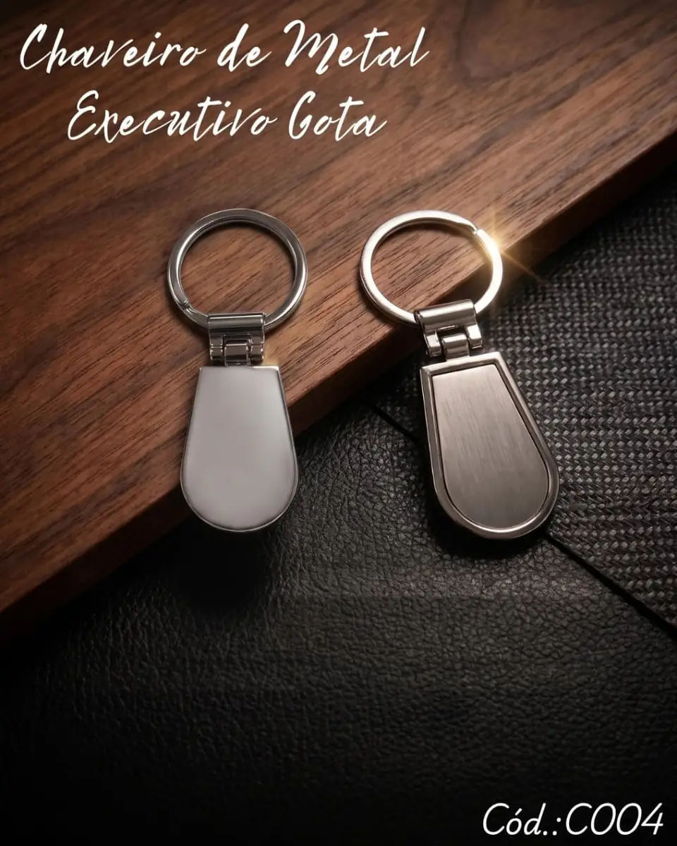 Chaveiro de Metal Executivo Gota