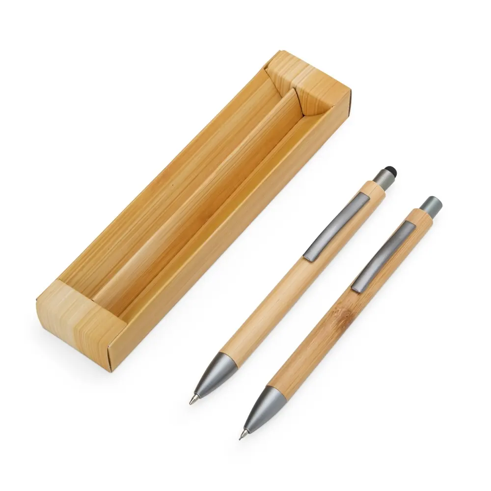 Kit Ecológico Caneta e Lapiseira Bambu