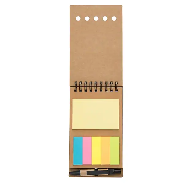 Bloco de Anotações com Caneta e Post-it