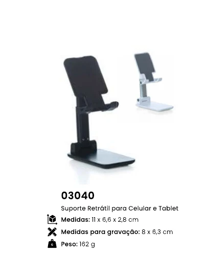 Suporte Retrátil para Celular e Tablet