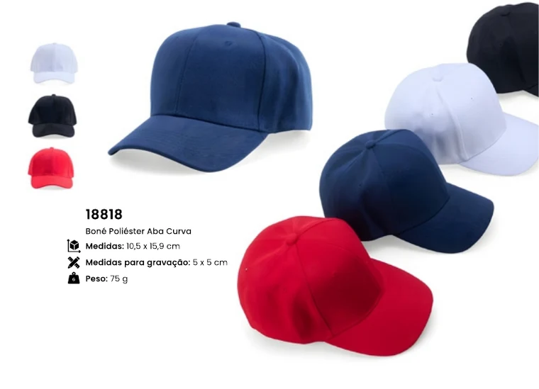 Boné Poliéster Aba Curva