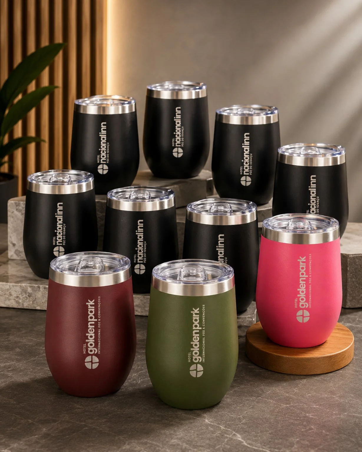 Copos térmicos personalizados para hotel