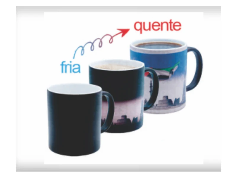 Caneca Mágica Preta Fosca 325 ml