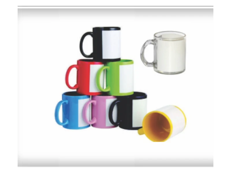 Caneca Colorida com Tarja Branca
