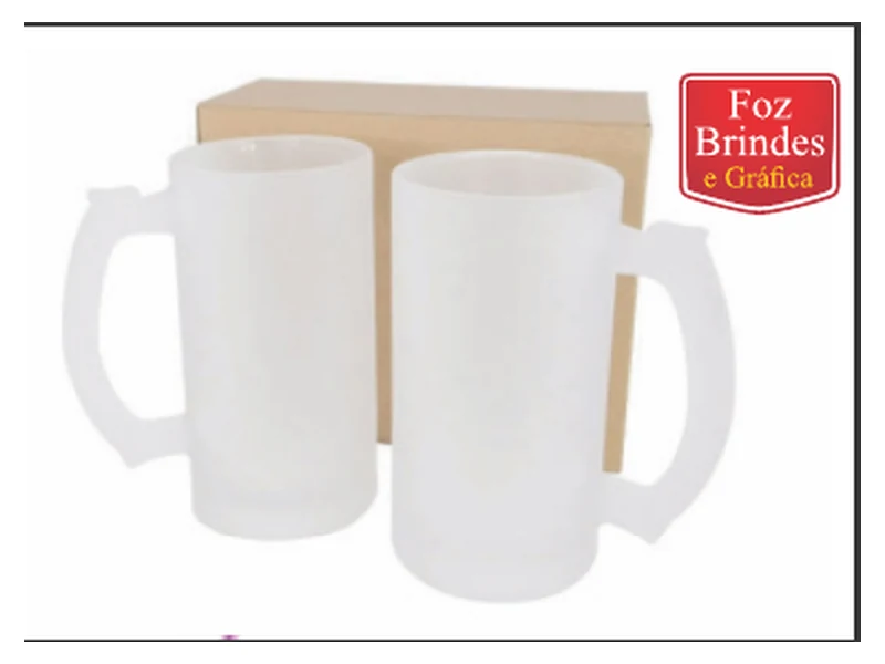 Caneca de chopp jateada para sublimação